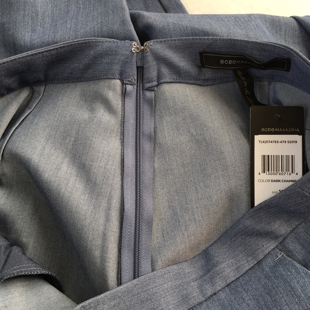 BCBGMaxAzria Blue Ankle Crop pants, Size 10 - Picture 11 of 11